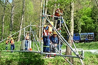 Bau eines freitragenden EGS - Steges über den Billbach bei Amorbach